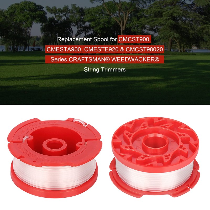 Dilsuaco CMZST0653 8pcs String Trimmer Spool Line(0.065",30Ft) with Cap Head,