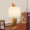 WPORDE Rabbit Table Lamp for Bedroomm, Resin Desk Light Golden