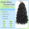 FLWAI Pre Looped Ocean Wave Crochet Hair 14 Inch 8