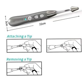 SVALOSK Pressure Point Massage Tool with Electric Massage, Head Massager Scalp Stress Relax，Acupressure Pen with 6 Acupressure Heads for Scalp Massage