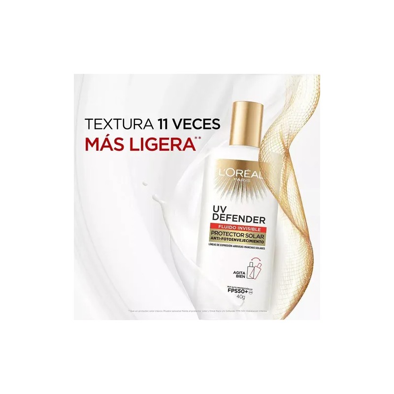 Crema L'oréal París Uv Defender Fluido Invisible Fps50 40ml