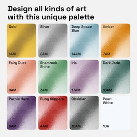 ARTISTRO 12 Metallic Paint Pens for Glass Marking, Rock Painting, Ceramic, Wood, Fabric, Scrapbooking, DIY Craft Making, Coloring - Acrylic Paint Markers Extra-Fine Tip 0.7mm