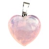 Steinfixx® - Genuine Gemstone Heart Pendant with Silver Eyelet |