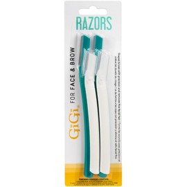 GiGi Navajas para Delinear Vello Facial Rostro y Cejas 4 Piezas Resistente Práctico Profesional