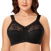 Ayigedu Women's Full Coverage Non Wired Non-Padded Minimizer Lace Plus