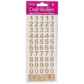 Oaktree Crafts Eleganza Bold Number Set, Gold Number 65