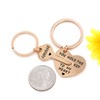 Stainless Key and Heart Puzzle Matching Keychain, Couples Keyring You