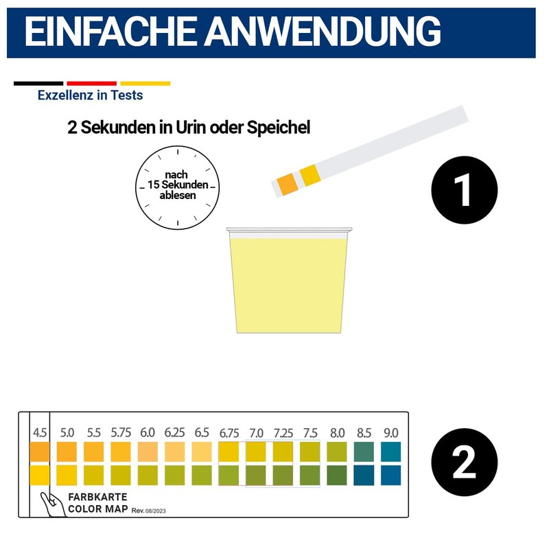 HIXO 100 x pH Test Strips for Urine & Saliva
