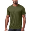 Zengjo Workout T Shirts for Men Quick Dry(Army Green,XL)