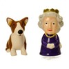 British Queen and Corgi Salt and Pepper Shakers Set of