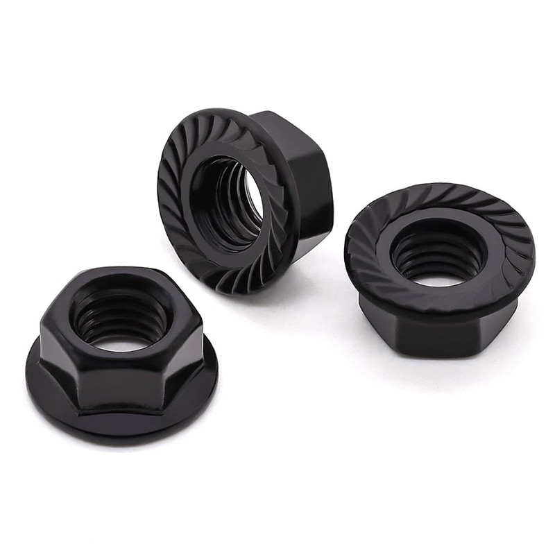 Glvaner 3/8-16 Stainless Steel Hex Flange Nuts, Hexagon Head Serrated