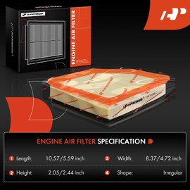 A-Premium 2-PC Engine & Cabin Air Filter with Activated Carbon Compatible with Volvo XC60 2011-2016 3.0L 3.2L, S60 2011-2016 3.0L, XC70 2008-2015 3.0L 3.2L, S80 2007-2015, V60 2015-2016, V70 2008-2010