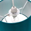 Traditionally Designed Small 8" Lamp Shade in Teal Faux Silk