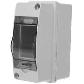 Veemoon Din Rail Enclosure 2-Way Distribution Box Circuit Breaker Protection Box Water Proof Case Ip66 Clear Cover Circuit Box Consumer Unit 2 Way Meter Box for Indoor and Outdoor ABS