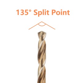 Gunpla Cobalt Drill Bits 8mm 2-Pieces, M35 HSS Metric Straight Shank Jobber Drill Bit Set for Hardened Stainless Steel, Metal, Aluminium, Tile, Wood, Plastic and Cast Iron