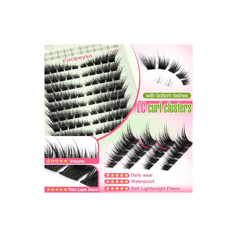 Fox Eye Eyelash Clusters Natural Volume Lashes Clusters Cat Eye
