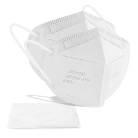 Jiehuxi KN95 Face Masks White 20 PCS Individually Wrapped Disposable Breathable 5-Layer Protection Cup Dust Mask