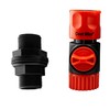threaded adaptor with nut and washer+waterbutt tap/valve with female universal