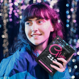 GlowVibes212 Glitter Freckles Face Tattoo - Glow in the Dark Freckles for Parties - Waterproof Face Glitter Freckles - Temporary Freckles - Cute Glow Party Makeup Accessories - 6 count