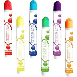 Dardugo Dot Markers, 6 Colors Bingo Daubers, Washable,Non-Toxic, Acid-Free,Comfortable for Toddlers 1 2 3 4 5 Years, Ideal for Art and Crafts