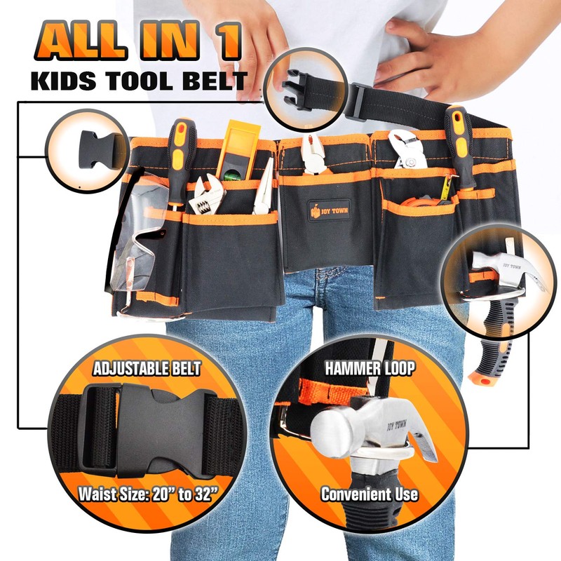 JoyTown Kids Real Tool Set - Junior Steel Forged Tool