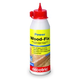 Power Wood-Fix: Waterproof Wood Glue for Indoor & Outdoor Use, Strong Bonding Strength, Solvent-Free, Ideal for Solid Wood, Parquet, Laminate, OSB & Particle Boards, 250 g – decotric