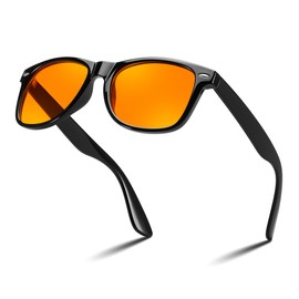 FEISEDY Amber Gaming Blue Light Glasses for Women Men Computer Sleep Glasses B1858