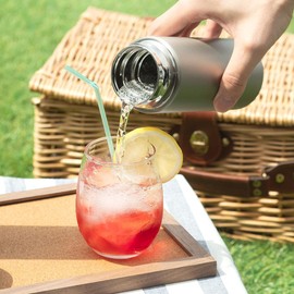 Atlas SPARX SPARX ASOC-560MBK Carbonated Bottle, Cold Insulated, Stainless Steel, 19.9 fl oz (560 ml), Matte Black, Carbonated Drinks, Highball, Vacuum Insulated