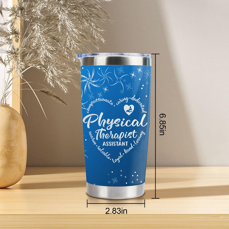 CWEGSJ Physical Therapy Assistant Gift PTA 20oz Tumbler with Lid