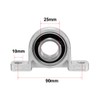 sourcing map Pack of 2 KP005 Pillow Block Bearings, 25