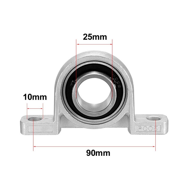 sourcing map Pack of 2 KP005 Pillow Block Bearings, 25