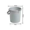 (SET OF 2) High Grade 5L Litre Silver Plastic Bucket