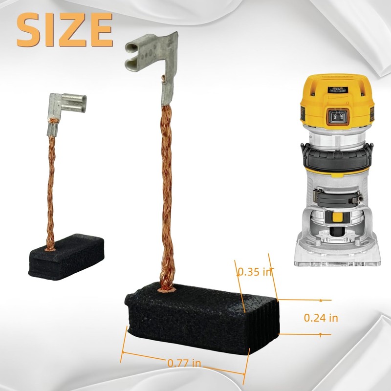 A27343-4 Carbon Brushes Compatible with Dewalt DWP611 DWP611K 450 Router,