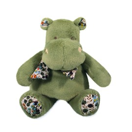 Histoire d'ours - HIPPO HO3177 Hippo Bandana Plush Toy, Green, 22 cm, Green with bandana