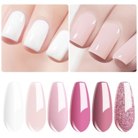 Vishine Gel Nail Polish Starter Kit with 48W SUNOne UV LED Nail Lamp Speed Dryer Manicure Tools 6 Pretty Colors Gel Polish Base and Top Coat #01