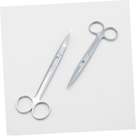 Baluue 3sets 2pcs Stainless Steel Pet Barber Scissors Straight Bending Points for Safe Grooming Durable Pet Hair Trimmers for Home Salon Use Corrosion Easy Handling 2pcs*3