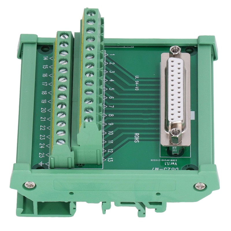 DB25 to Terminal Connector Adapter Plate PCB Board Straight Female