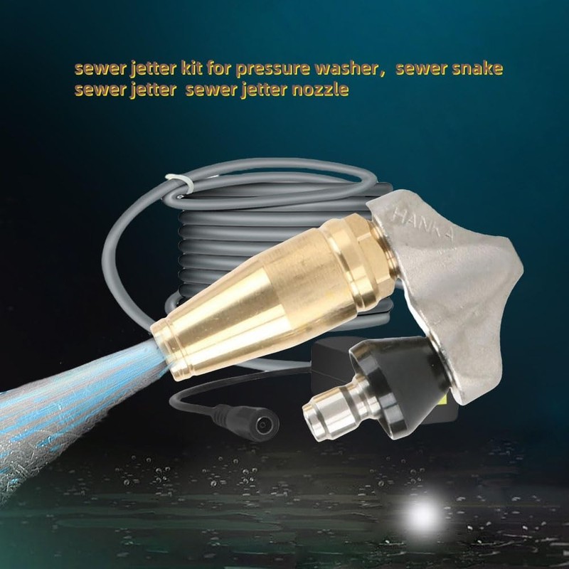 Prettyia Cleaning Reverse Turbo Sewer Drain Jetter Nozzle 3000 PSI