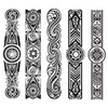 Marc5 Temporary Bracelet Tattoo Tribal Tattoo Maori Design 5 Sheets