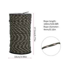 QANYEGN Safety Rope, Climbing Rope, Dynamic Climbing Rope, Durable Polyester Outdoor Hunting for Tree Climbing(Forest Camouflage)