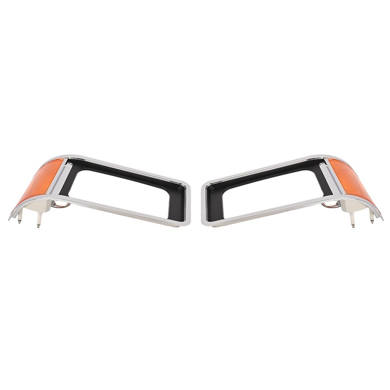 HECASA Headlight Bezels Compatible with 1990-2017 Mack CH613 SFA Hood