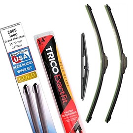 Beam Blade Wipers Replacement Set for 2005 Jeep Grand Cherokee w/Rear - WiperBladesUSA Gold Beam Wiper Blades Wipers Set