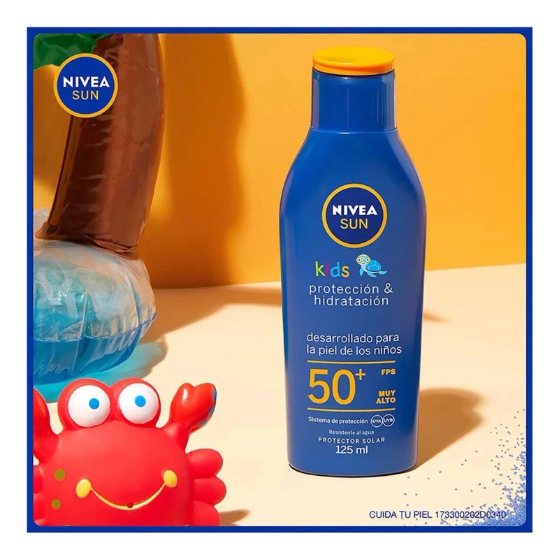 Protector Solar Corporal NIVEA SUN Kids FPS50+ 125ml, Bloqueador Solar