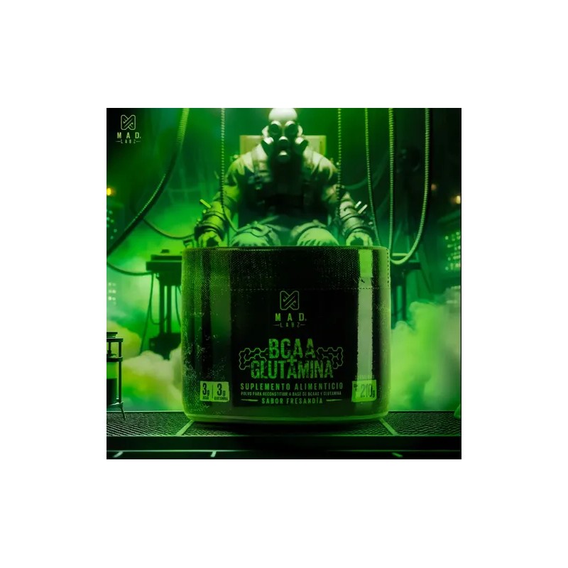 Bcaas + Glutamina 210g 30 Servicios Mad Labz *