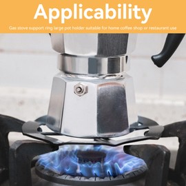 Gas Ring Reducer Iron Gas Stove Cooker Plate,Universal Mocha Pot Stand,Coffee Pot Stand Reducer Ring Holder Coffee Pot Stand Reducer Ring Holder Stove Top Hob Cooker Heat Simmer Coffee Pot