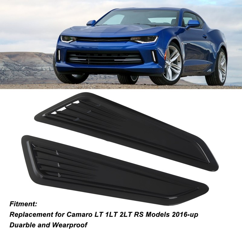 2 Pcs Hood Vent Cover Black Air Intake Dashboard Decorative