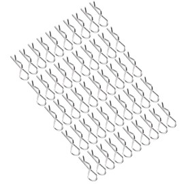 50 Pcs Clips Pins, R Type Body Clip Pin RC Shell Buckle Pin Retaining Ring for 1/10 1/12 1/16 Scale Remote Control Car Shell Rc Car Clips Rc Car Clips Remote Control Car Cotter Pins Cotter Pins