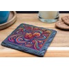 Psychedelic Cocktail Slate Coaster – Vibrant Swirl Design (slco-ds24-psychrg)