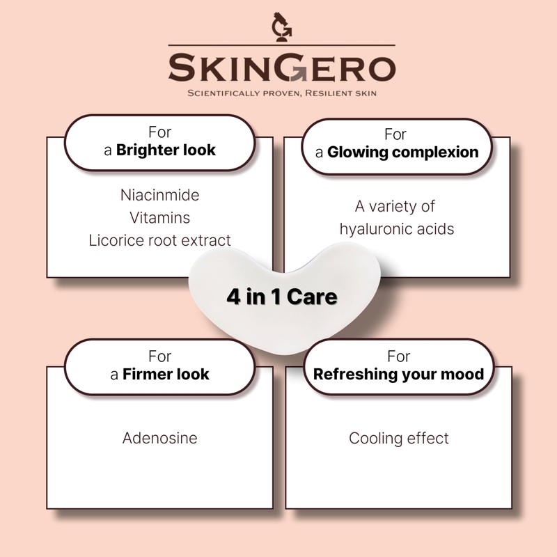 SKINGERO BRIGHT & GLOW REFRESHING HYDROGEL EYE PATCH (1 pair)