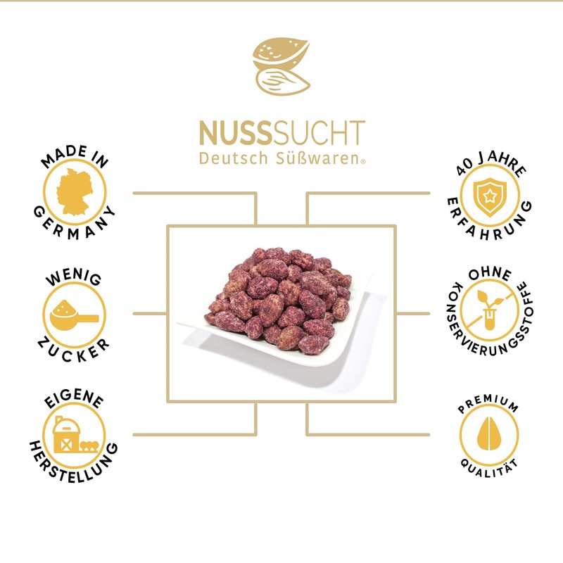 Burnt Almonds with Cherry Flavour | Contents: 500 g |